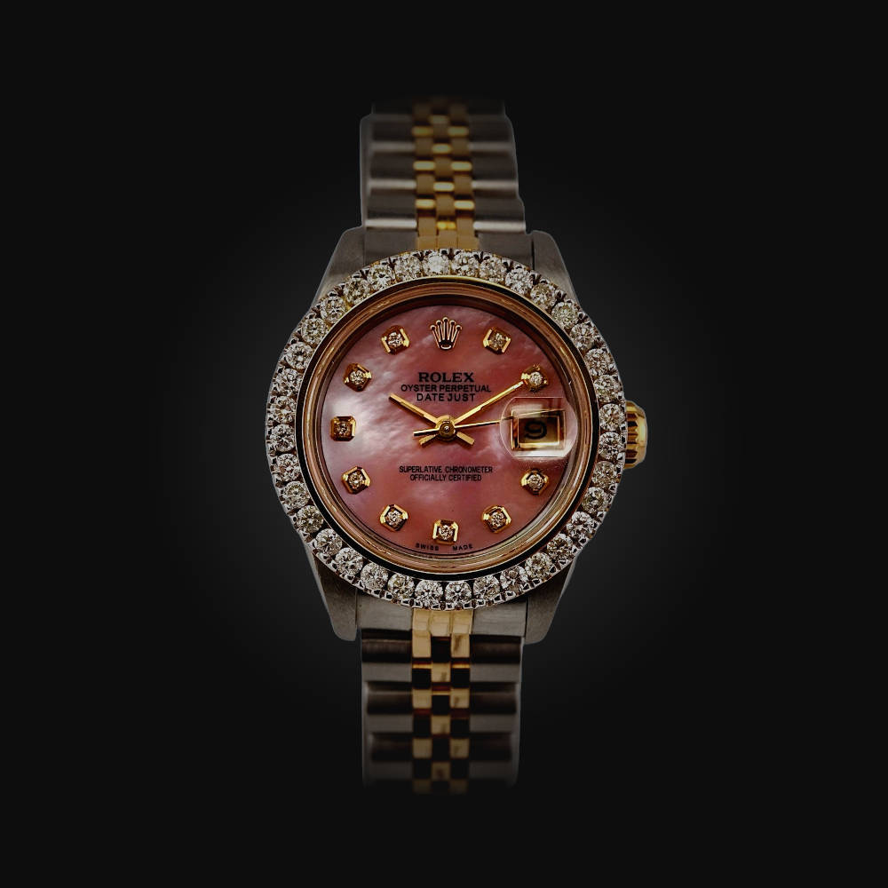 Rolex Oyster Perpetual Datejust ladies luxury watch with silver dial and Oyster bracelet